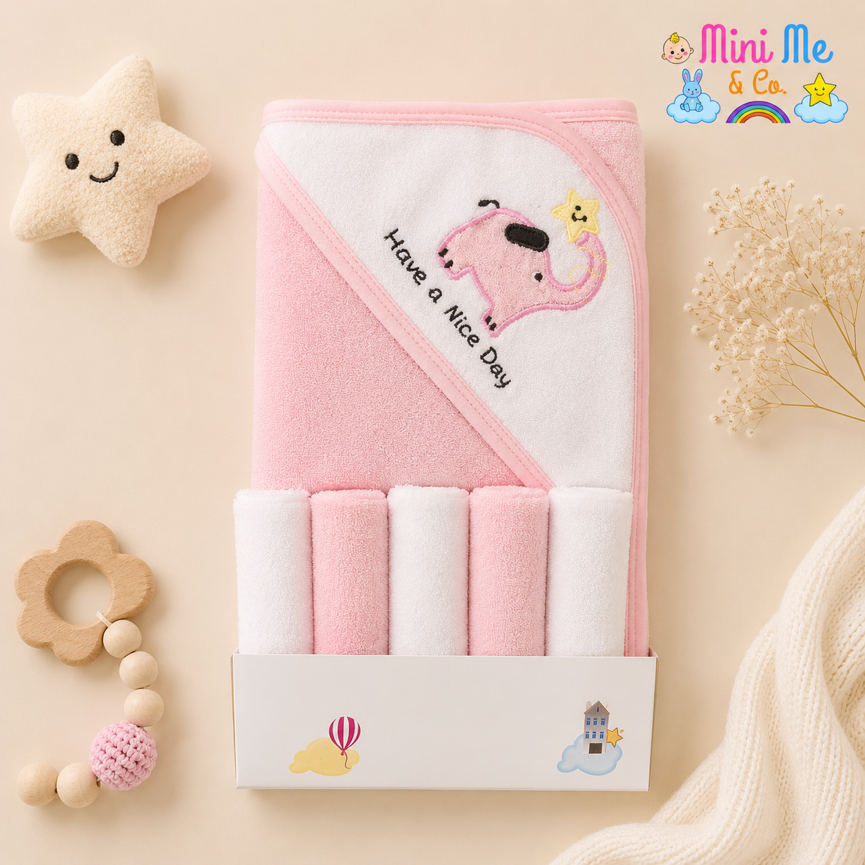 Character Hooded Towel With Facetowels