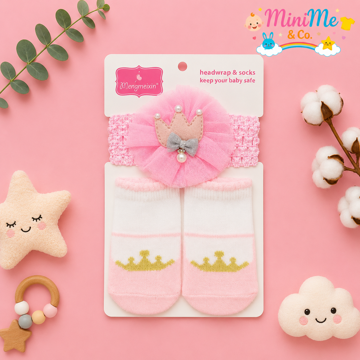 Girls socks with headband set