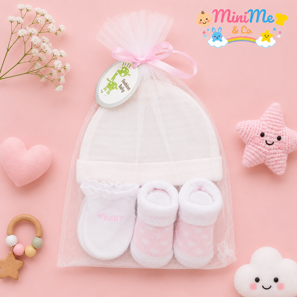Cap, mittens & socks set