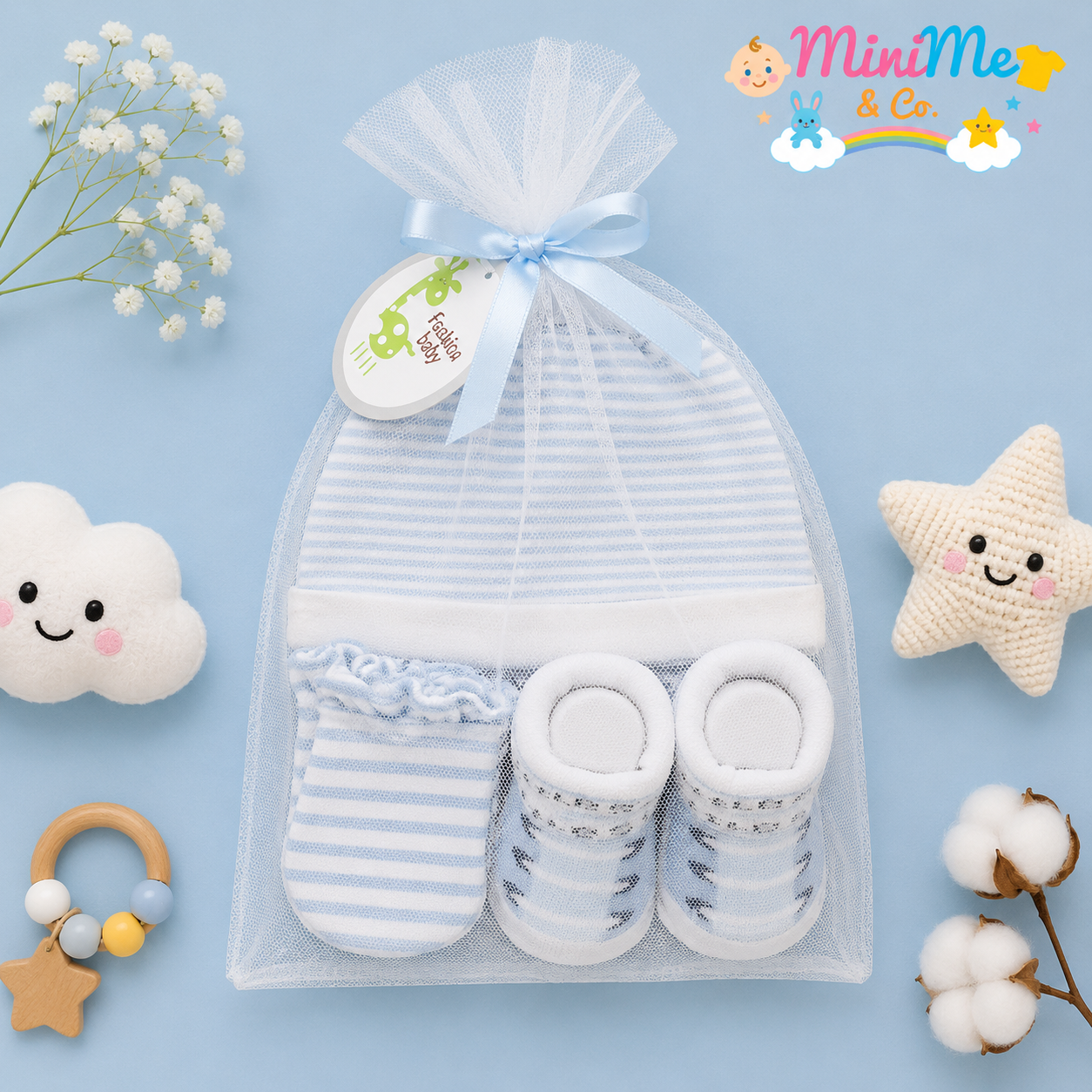 Cap, mittens & socks set