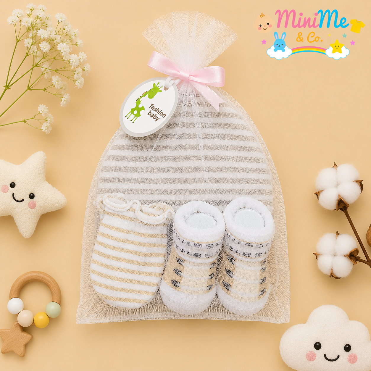 Cap, mittens & socks set
