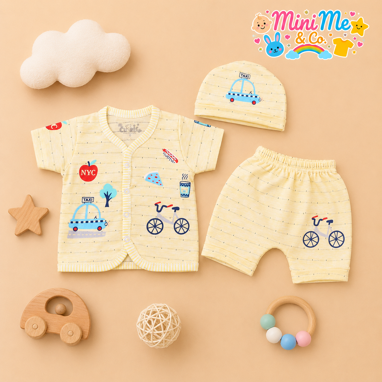 Sunny Taxi Baby Summer Outfit Set