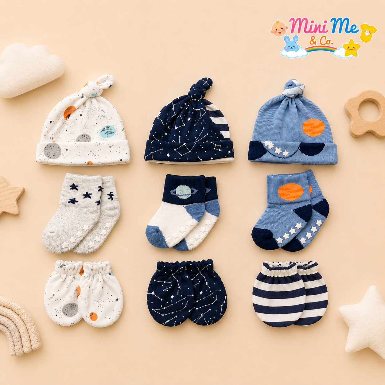 Space Theme Baby Accessories Set