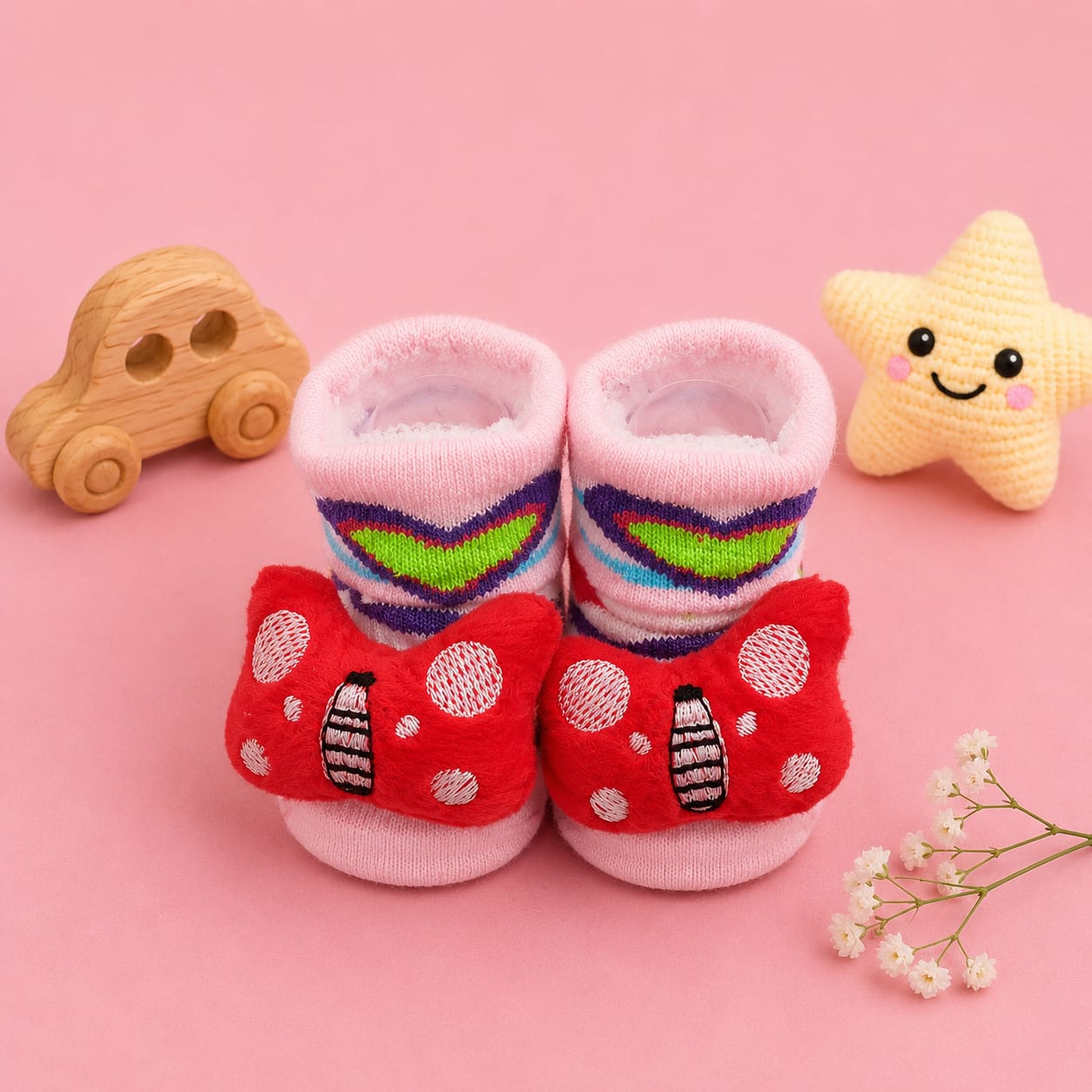 Booties With 3d Characters for Newborn