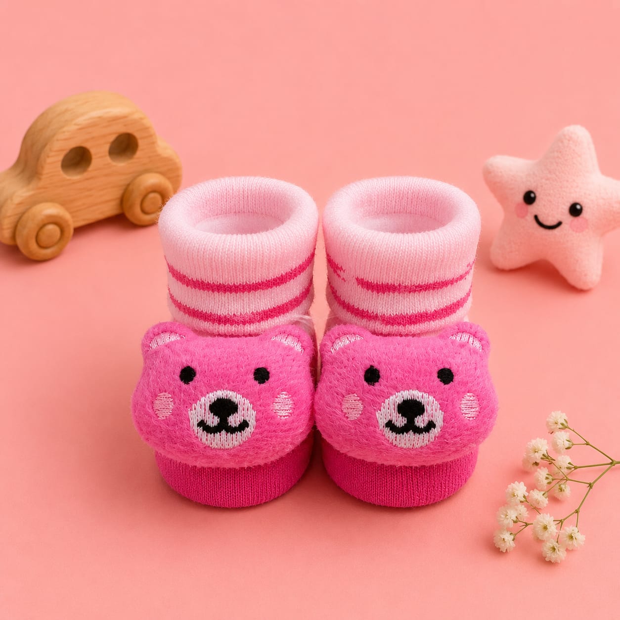 Booties With 3d Characters for Newborn