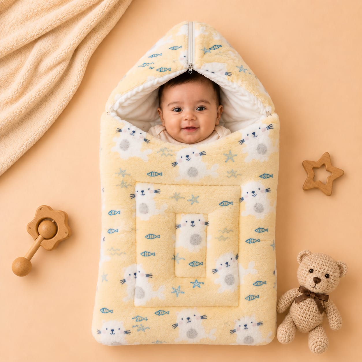 Plush Carry Nest For Newborn