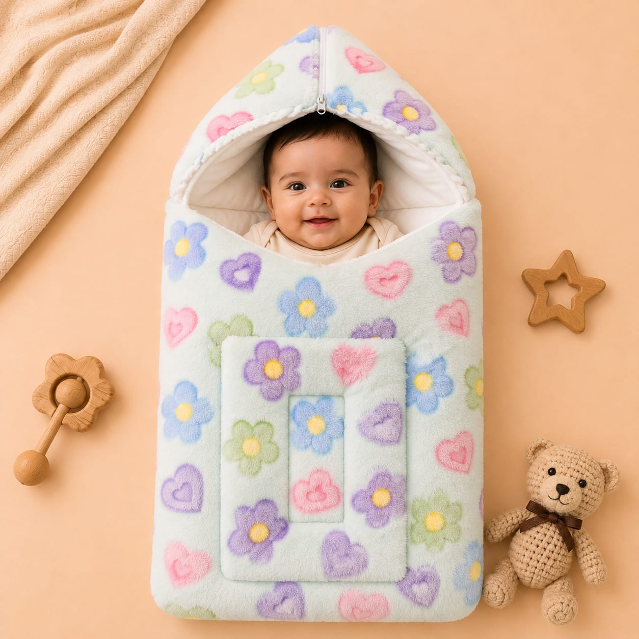 Plush Carry Nest For Newborn
