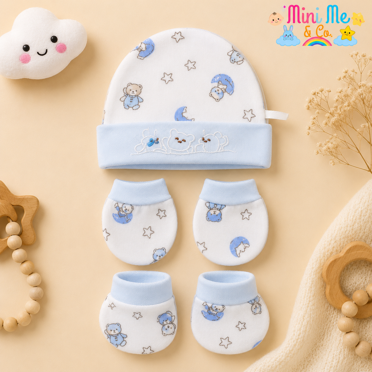 Cap, Mittens & Booties set