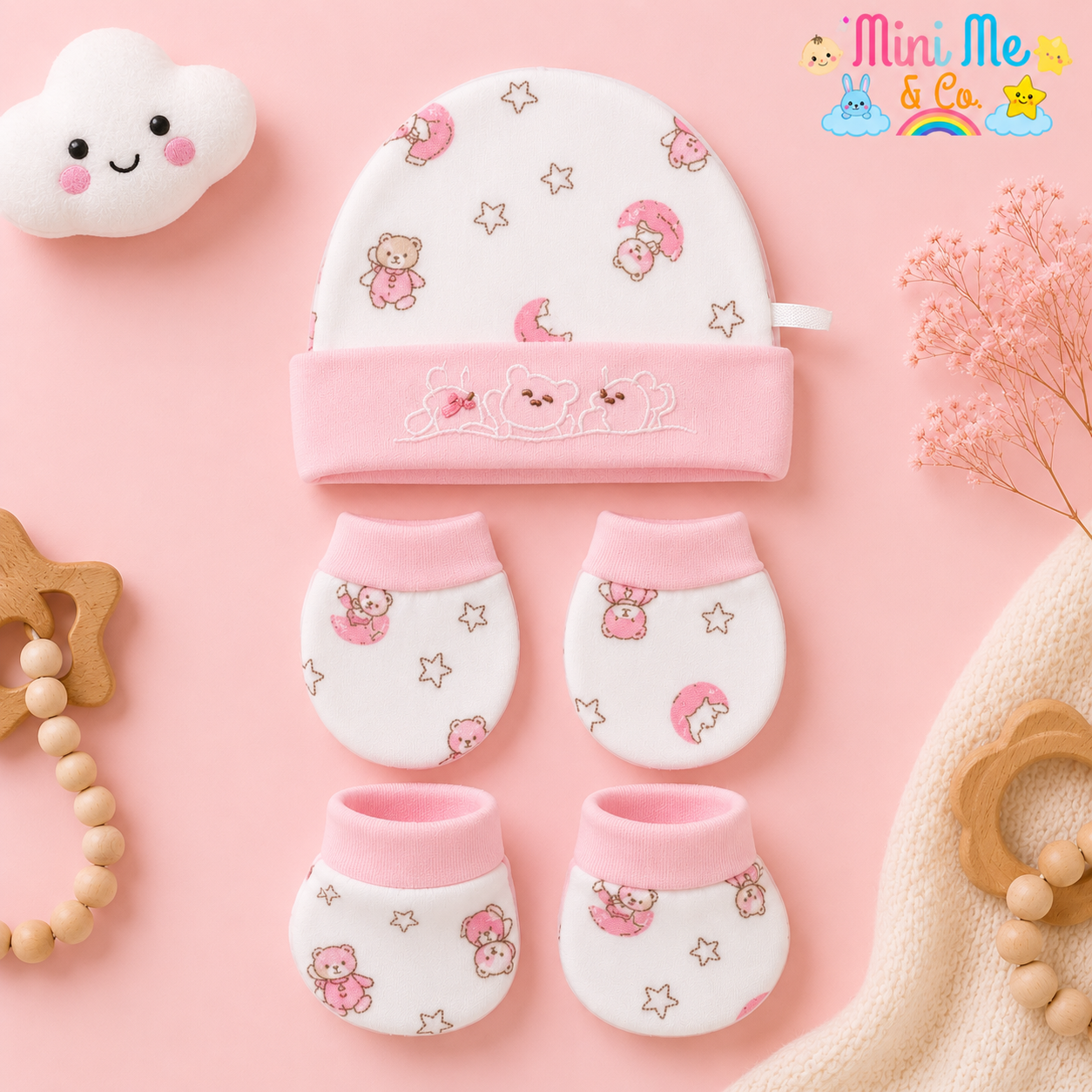 Cap, Mittens & Booties set