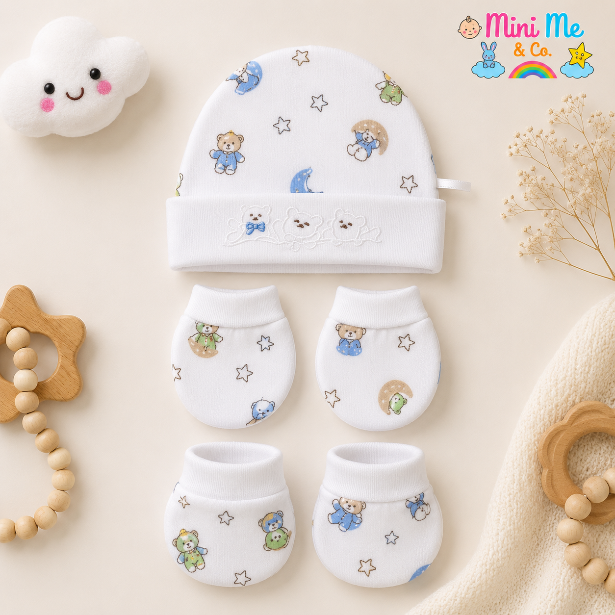 Cap, Mittens & Booties set