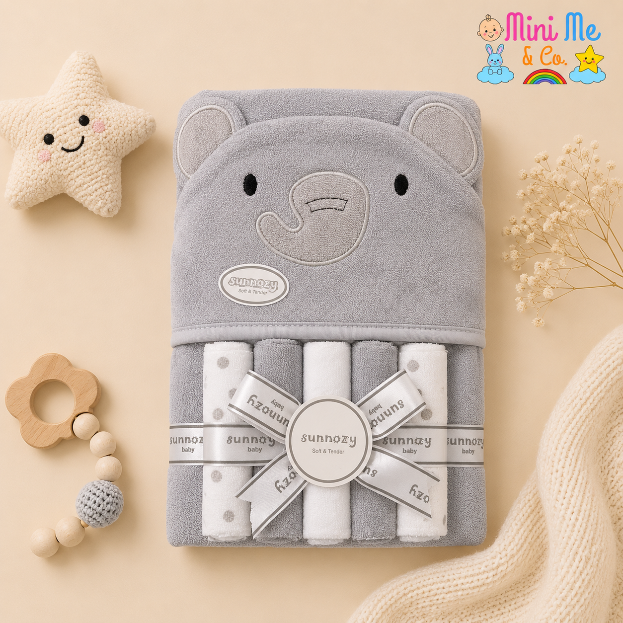 Character Hooded Towel With Facetowels