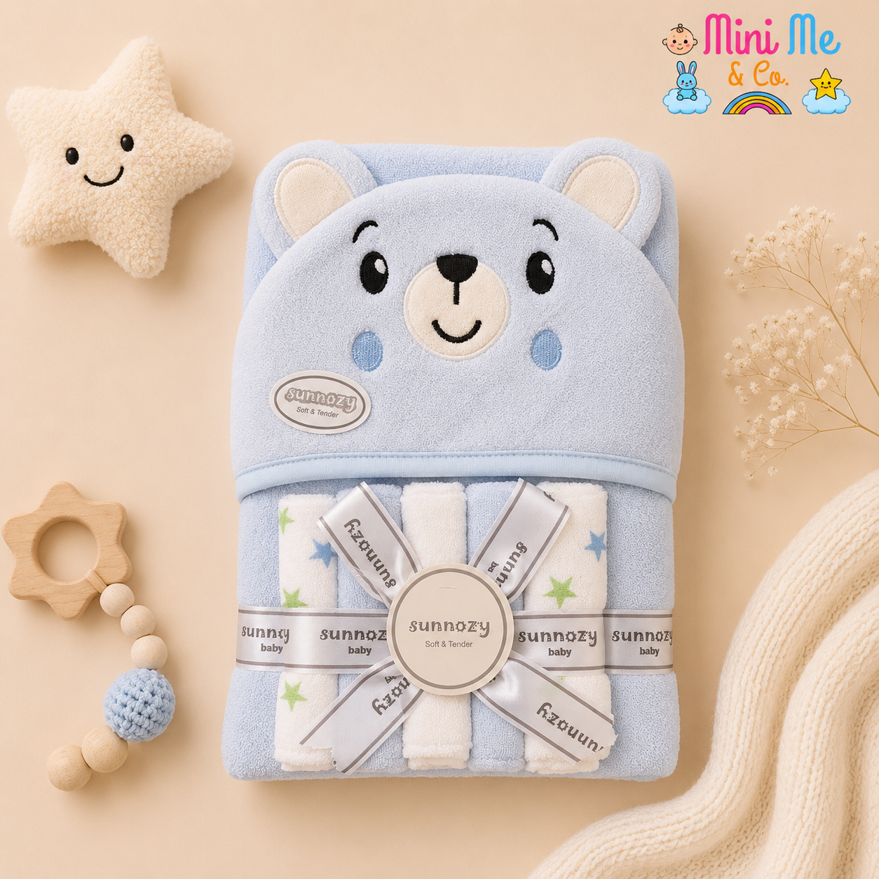 Character Hooded Towel With Facetowels