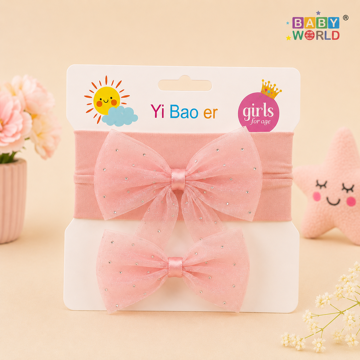 Hairband and hairclip set for girls