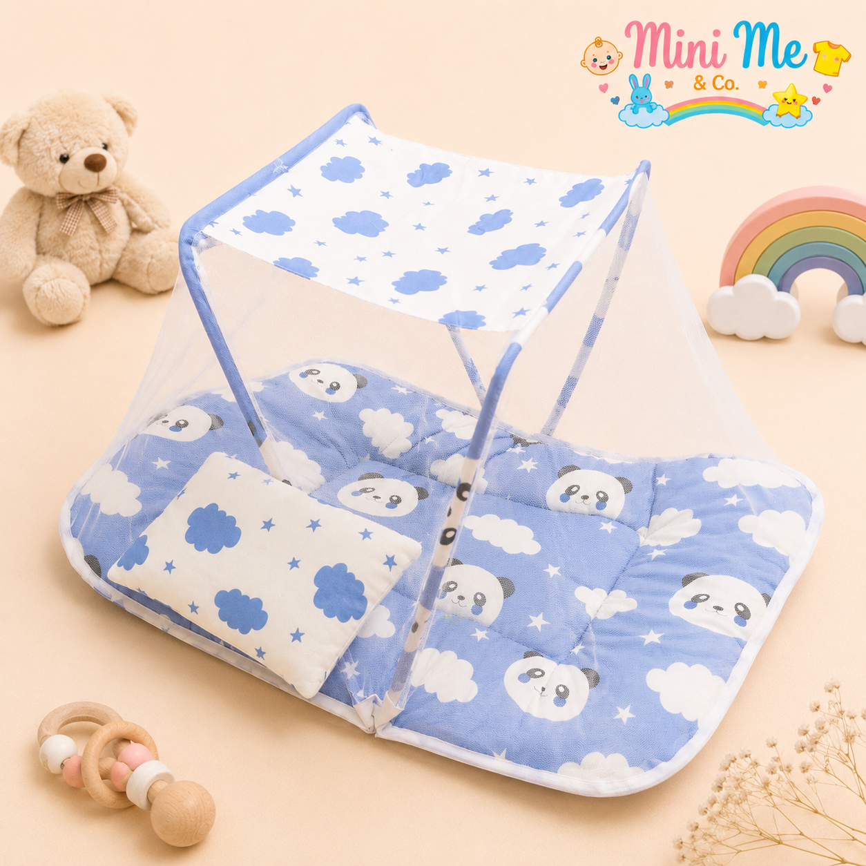 Baby bed with mosquito net