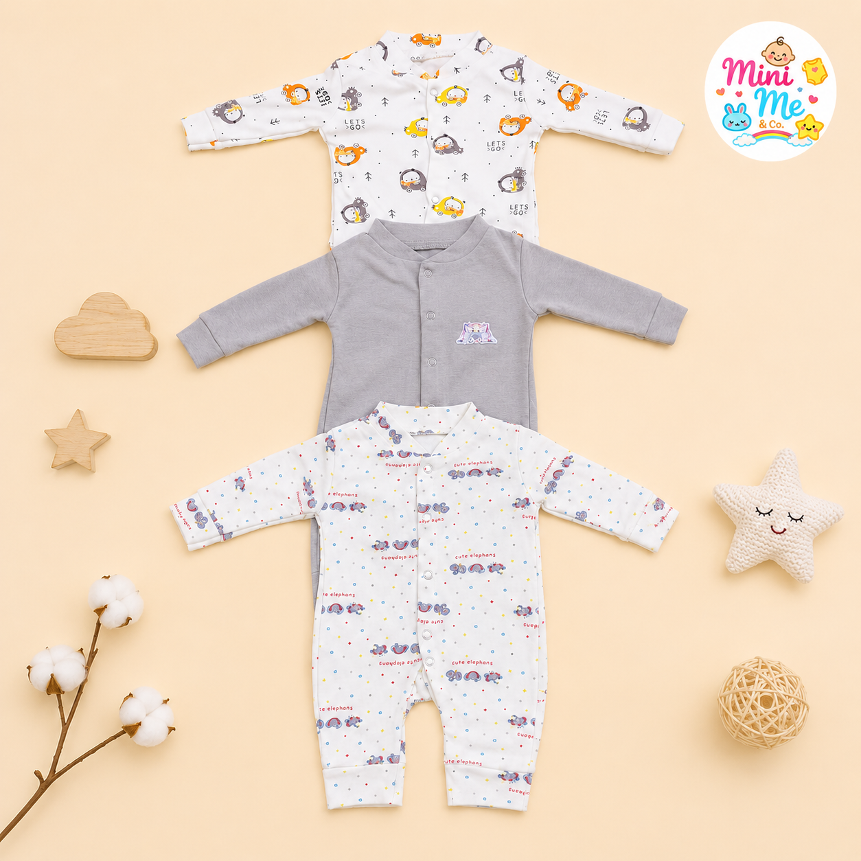 Set of 3 rompers