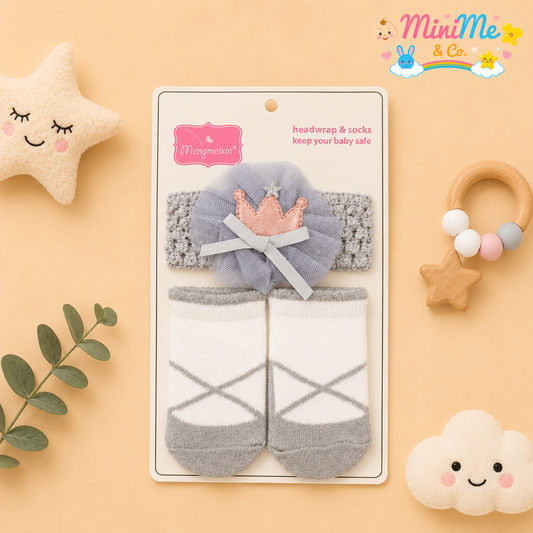 Girls socks with headband set