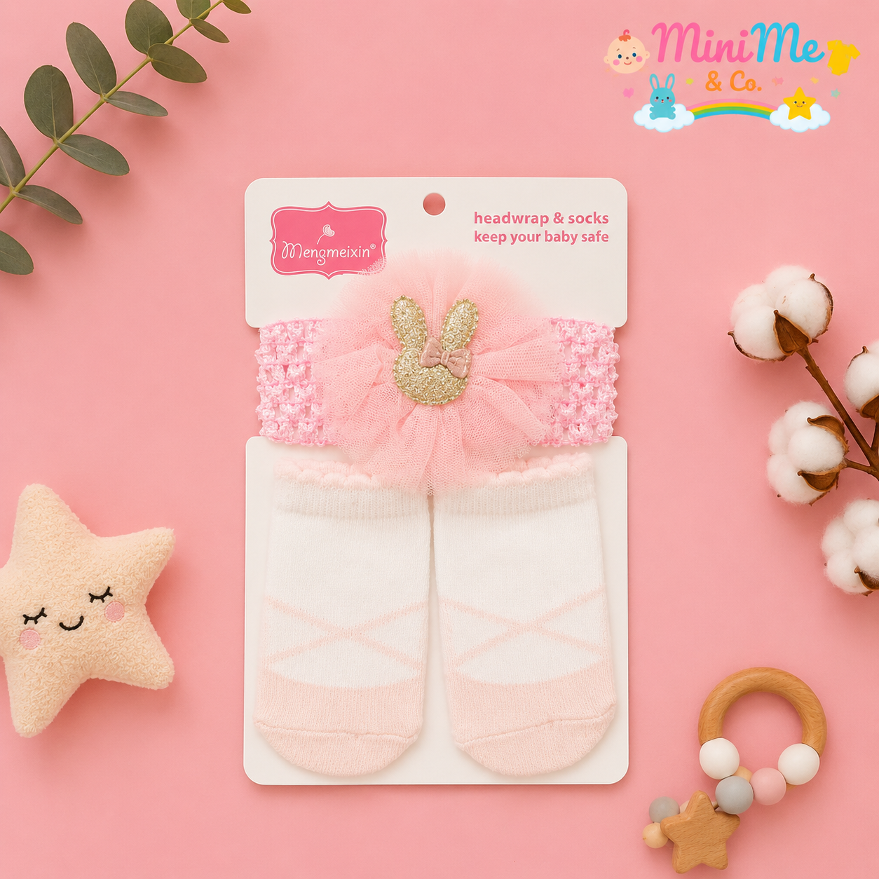 Girls socks with headband set
