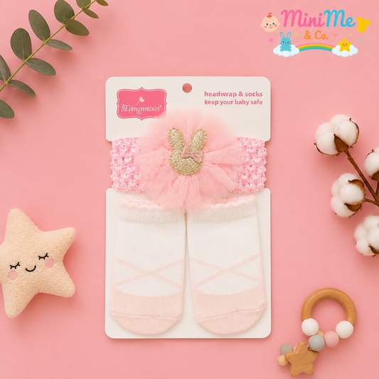 Girls socks with headband set