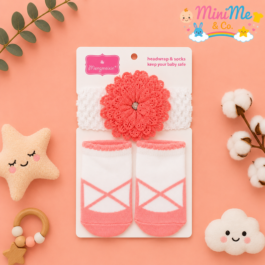 Girls socks with headband set