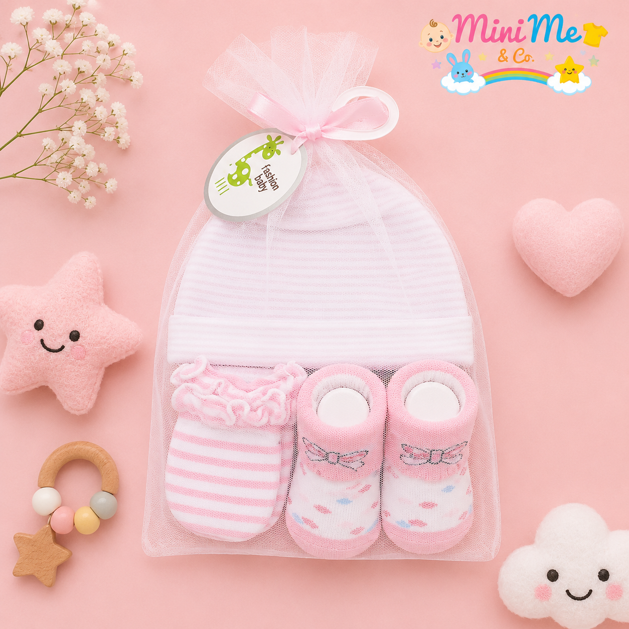 Cap, mittens & socks set