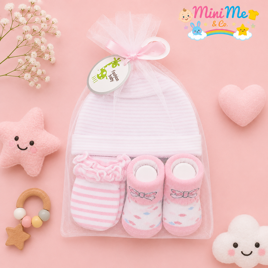 Cap, mittens & socks set