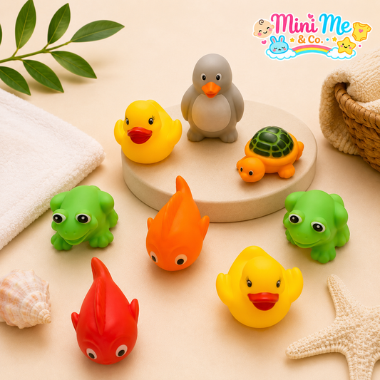 Bath time rubber toys