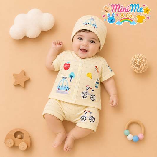 Sunny Taxi Baby Summer Outfit Set