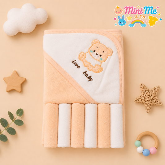 Love Baby Hooded Towel Set