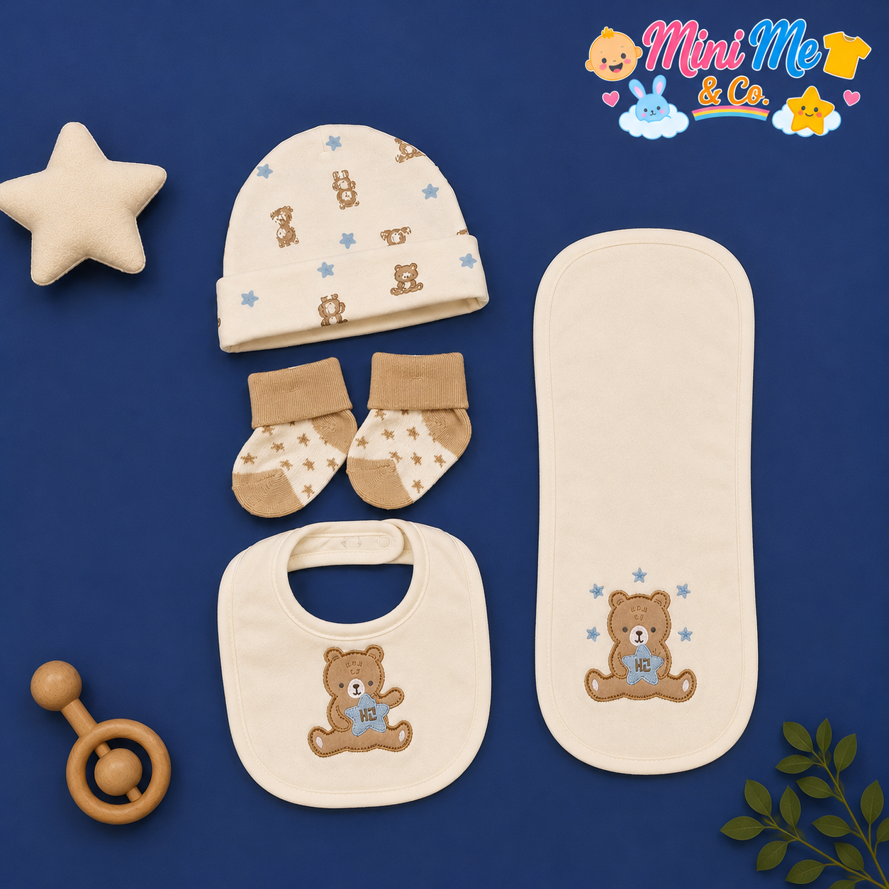 Set of 4 Imported Accessories (cap, socks, bib, burp cloth)