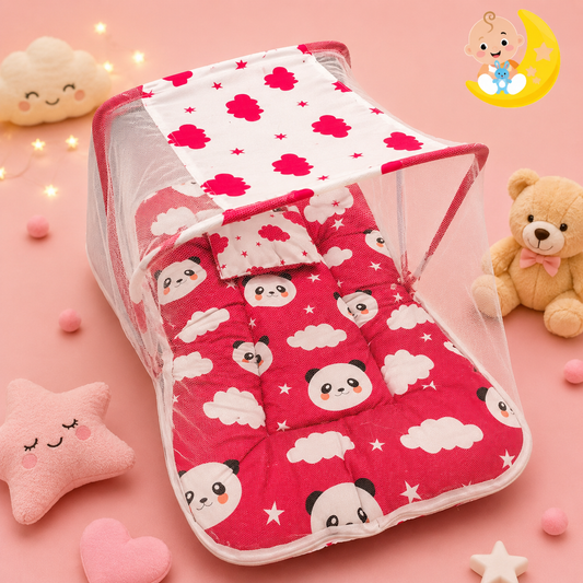 Baby Bed With Mosquito Net & Pillow