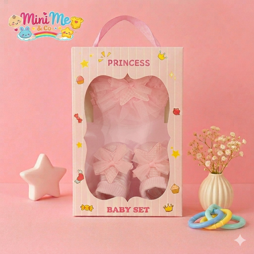 Booties & Headband Set For Baby Girl