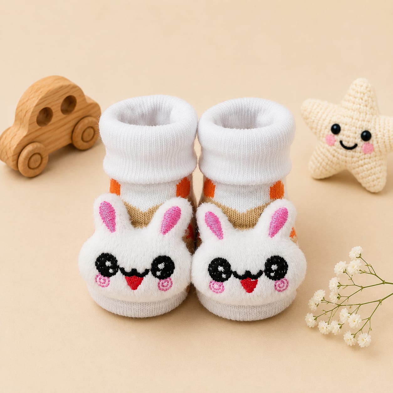 Booties With 3d Characters for Newborn