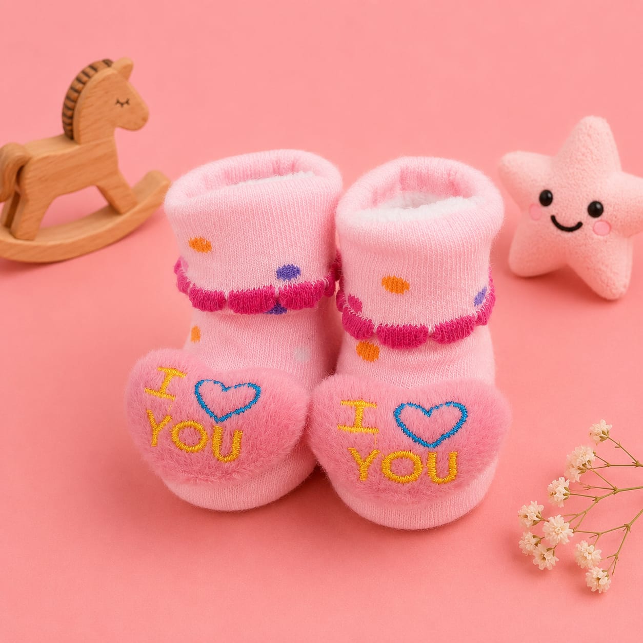 Booties With 3d Characters for Newborn