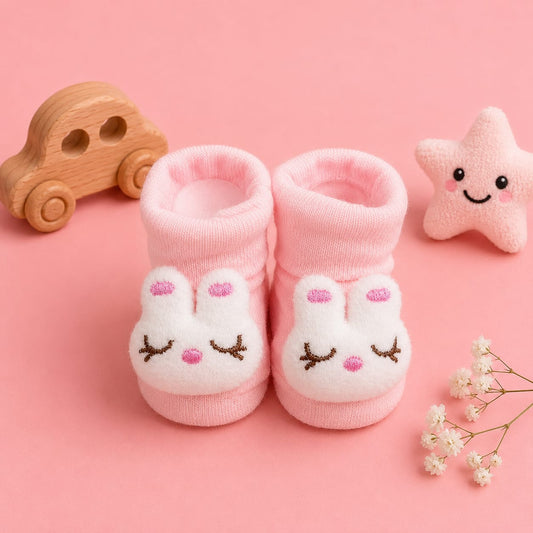 Booties With 3d Characters for Newborn