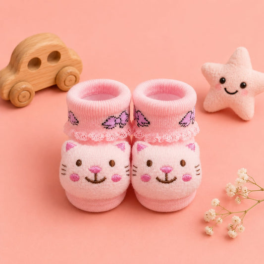 Booties With 3d Characters for Newborn