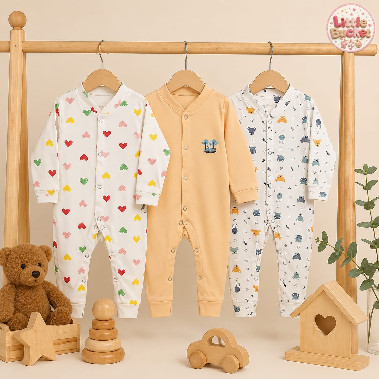 Set Of 3 Rompers