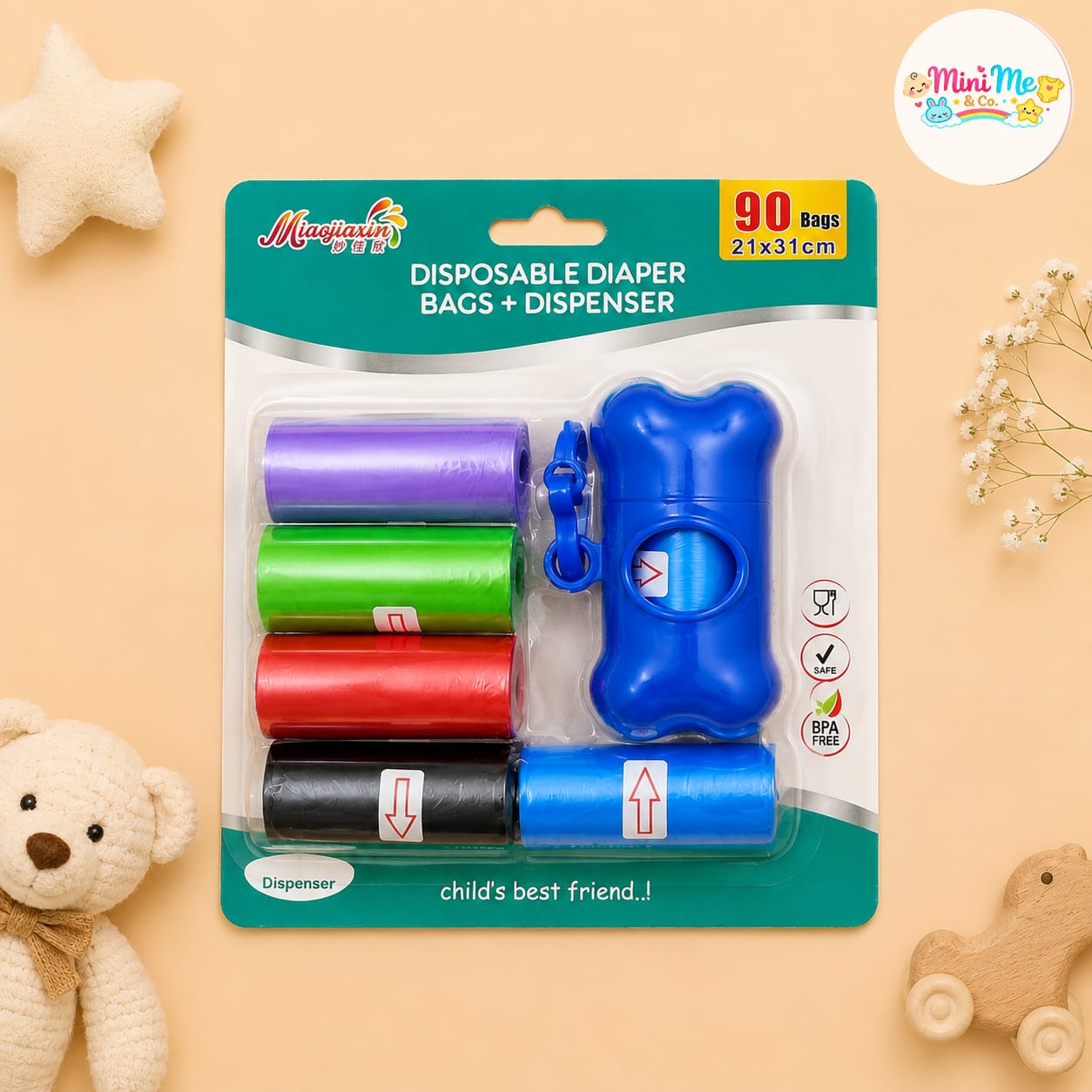 Diaper Disposable Bags + Dispenser