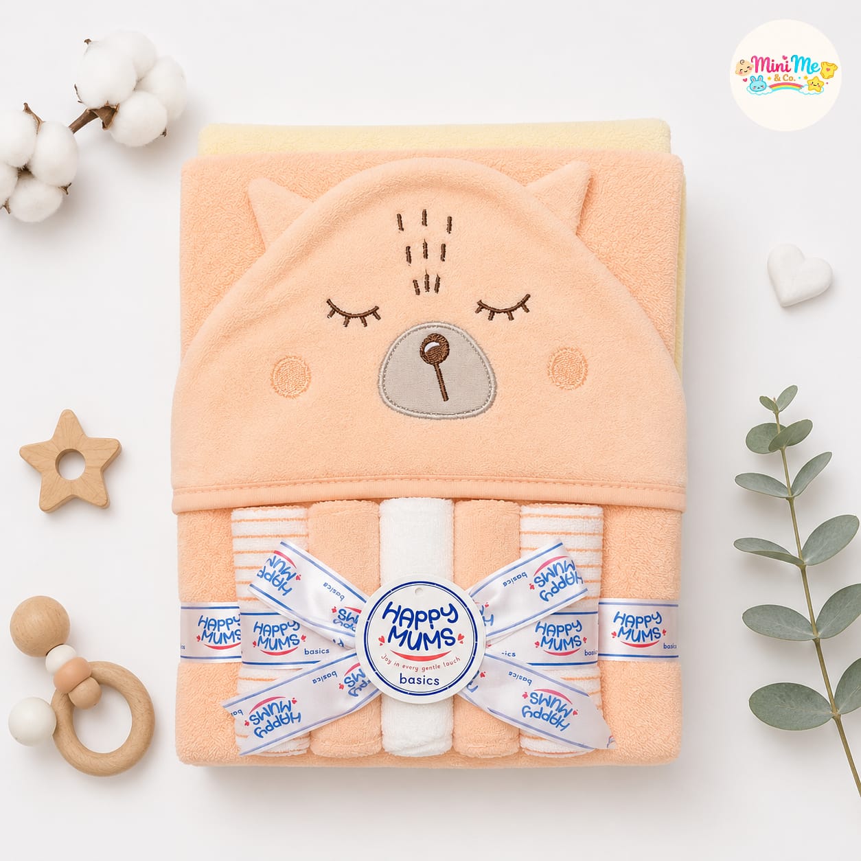 Hooded Character Towel Set With Face Towels