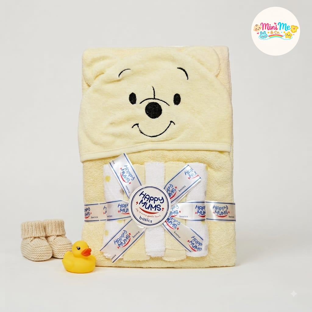 Hooded Character Towel Set With Face Towels