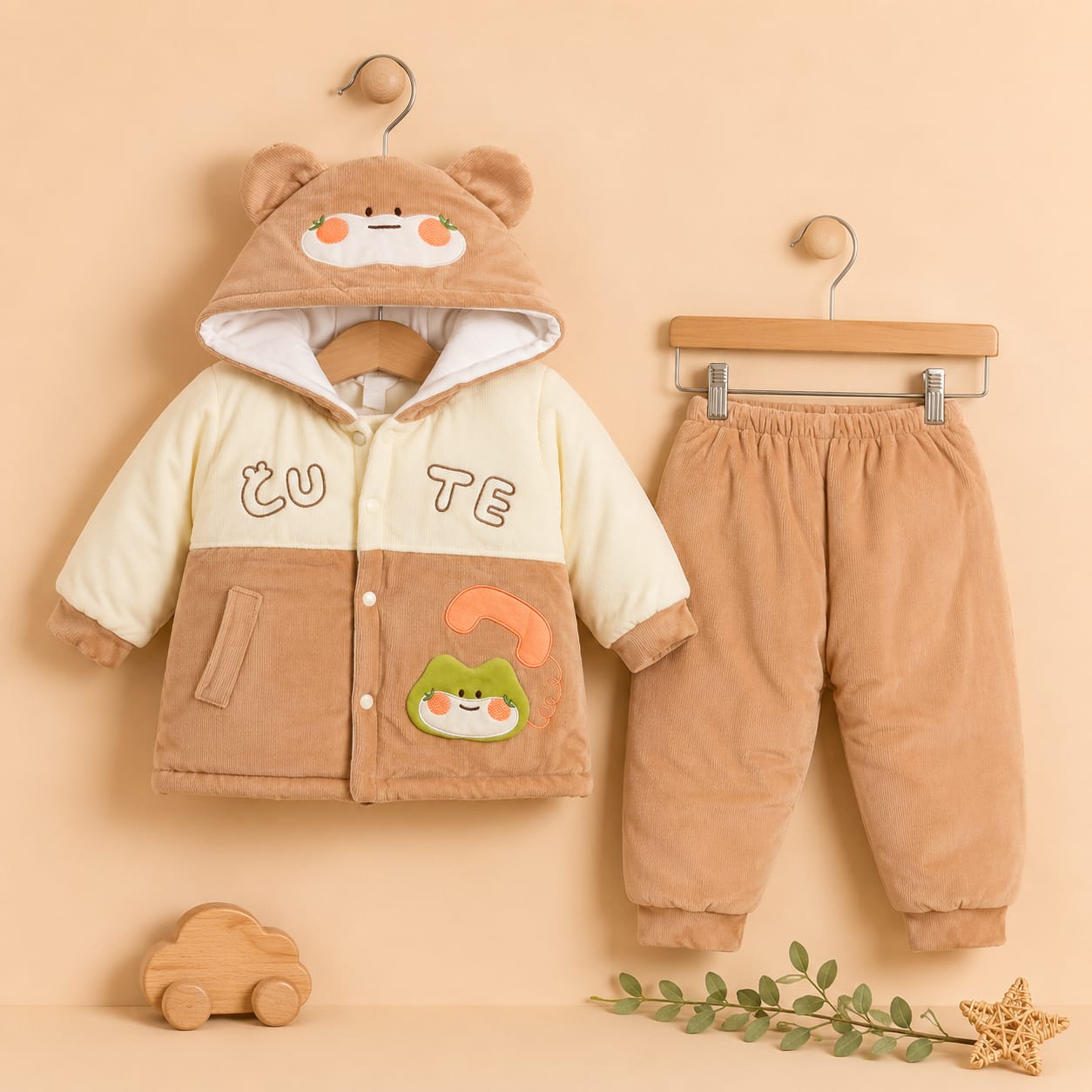 Puffer Trouser Shirt With Detachable Cap